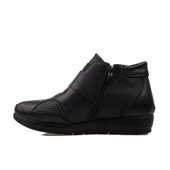 Trend Adımlar Siyah Lastikli Kadın Comfort Casual Bot - 3