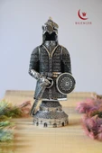 Fetih Zırh Ayetel Kürsi Biblo 11x21 Cm (KÜÇÜK BOY) – Gümüş Renk Metal Dekoratif Aksesuar - 1