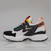 Trend Adımlar Beyaz Kadın Renkli Lastik Boğazlı Hafif Dolgu Sneaker thumbnail 3