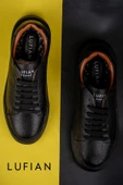 Lufian Siyah Mat Tommy Erkek Deri Sneaker thumbnail 6