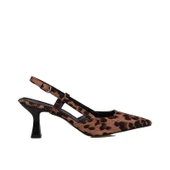 Trend Adımlar Taba Arkası Açık Leopar Desenli Kadın Klasik Ayakkabı thumbnail 1