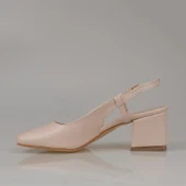 Trend Adımlar Krem Mat Topuklu Kadın Klasik Ayakkabı thumbnail 4