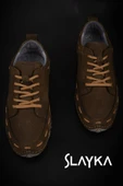 Slayka Yeşil Rollo Hakiki Nubuk Deri Bağcıklı Gündelik Ayakkabı thumbnail 6