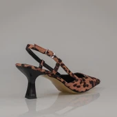 Trend Adımlar Taba Arkası Açık Leopar Desenli Kadın Klasik Ayakkabı thumbnail 4