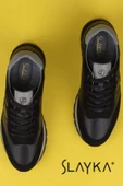 Slayka Siyah Porp Erkek Hakiki Deri Casual Ayakkabı thumbnail 6