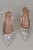 Trend Adımlar Krem El Taş İşlemeli Kadın Klasik Ayakkabı thumbnail 6