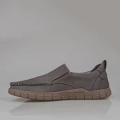 Slayka Füme Hakiki Nubuk Deri Bağcıksız Erkek Casual Ayakkabı - 3