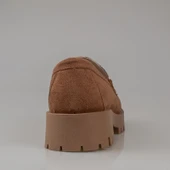 Trend Adımlar Taba Kadın Nubuk Leopar Casual Ayakkabı - 4