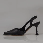 Trend Adımlar Siyah Suni Deri Kadın Düz Klasik Ayakkabı thumbnail 3