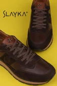 Slayka Kahverengi Porp Erkek Hakiki Deri Casual Ayakkabı thumbnail 6