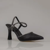 Trend Adımlar Siyah Bilekten Tutmalı Londor Saten Klasik Ayakkabı thumbnail 2