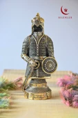 Fetih Zırh Ayetel Kürsi Biblo 11x21 Cm (KÜÇÜK BOY) – Gümüş Renk Metal Dekoratif Aksesuar - 6
