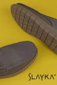 Slayka Füme Hakiki Nubuk Deri Bağcıksız Erkek Casual Ayakkabı - 6