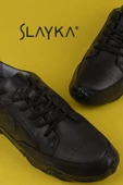 Slayka Siyah Mat Rollo Two Hakiki Deri Gündelik Ayakkabı thumbnail 5