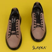Slayka Bej Flex Hakiki Nubuk Deri Erkek Casual Ayakkabı - 5