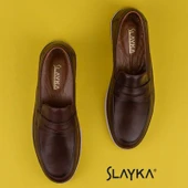 Slayka Kahverengi Elite Hakiki Deri Erkek Casual Ayakkabı thumbnail 4