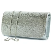 Erkan Saçmacı Lame Degrade Kristal Taşlı Zincir Askılı Manyetik Kapaklı Abiye El Çantası - 2