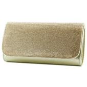 Erkan Saçmacı Dore Kristal Taşlı Zincir Askılı Manyetik Kapaklı Abiye El Çantası - 1