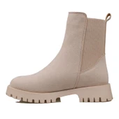 Trend Adımlar Krem Beaute Kadın Kalın Taban Chelsea Bot thumbnail 7