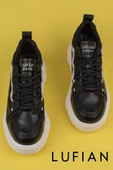 Lufian Siyah Jake Erkek Deri Sneaker thumbnail 4