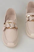 Trend Adımlar Krem Fiyonk Detaylı Kadın Loafer Ayakkabı - 4
