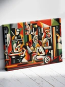 Modern Mekanik Kübizm Tablosu  Soyut Sanat Kanvas Baskı  %100 Pamuk Dokulu Premium Kalite - 3