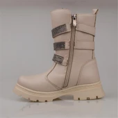 Trend Adımlar Krem Kız Çocuk Fermuarlı Postal Bot - 3