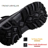 Trend Adımlar Siyah Power Kaymaz Taban Yünlü Trekking Çocuk Bot - 3