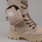 Trend Adımlar Krem Cüzdan Detaylı Kız Çocuk Bot thumbnail 3