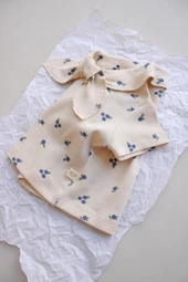 Blueberry Baskı Kaşkorse Yaka Bağlamalı Takım thumbnail 8