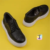 Trend Adımlar Siyah Lazer İşlemeli Erkek Çocuk Casual Ayakkabı thumbnail 5