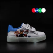 Trend Adımlar Saks Mavi Unisex Çocuk Işıklı Sneaker - 4
