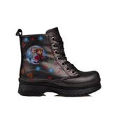 Trend Adımlar Platin Parlak Desen Kız Çocuk Yarım Postal Bot thumbnail 1