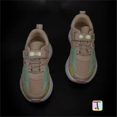 Trend Adımlar Bej Renkli Dokulu Unisex Çocuk New Force Spor Ayakkabı thumbnail 4