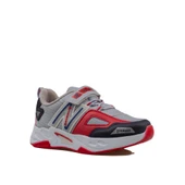 Trend Adımlar Gri Renkli Dokulu Unisex Çocuk New Force Spor Ayakkabı thumbnail 2