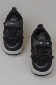 Trend Adımlar Siyah Kaymaz Taban Çocuk Spor Ayakkabı thumbnail 4
