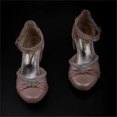 Trend Adımlar Pembe Burnu Kapalı Taş İşleme Kız Çocuk Klasik Ayakkabı thumbnail 4