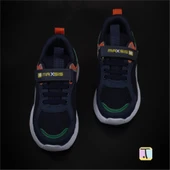 Trend Adımlar Yeşil Cırt Cırtlı Unisex Çocuk Spor Ayakkabı thumbnail 3