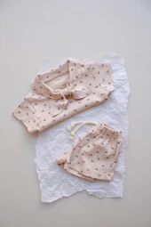 Yaprak Baskı Kaşkorse Yaka Bağlamalı Takım thumbnail 8