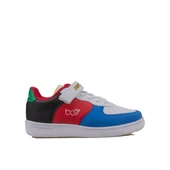 Trend Adımlar Saks Mavi Suni Deri Mevsimlik Filet Unisex Çocuk Sneaker - 1
