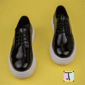 Trend Adımlar Siyah Rugan Kalın Taban Erkek Çocuk Casual Ayakkabı thumbnail 4