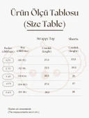 Siyah Çizgili Volanlı Kız Askılı ve Şort Takım thumbnail 3