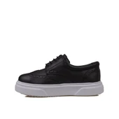 Trend Adımlar Siyah Lazer İşlemeli Erkek Çocuk Casual Ayakkabı thumbnail 3