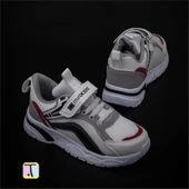 Trend Adımlar Beyaz-Siyah Cırt Cırtlı Unisex Çocuk Spor Ayakkabı - 4