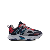 Trend Adımlar Lacivert Renkli Dokulu Unisex Çocuk New Force Spor Ayakkabı - 1