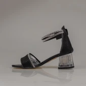 Trend Adımlar Siyah Taş İşleme Saten Cırtlı Kız Çocuk Klasik Ayakkabı thumbnail 3