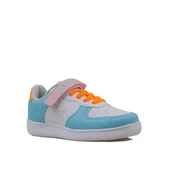 Trend Adımlar Mavi Suni Deri Mevsimlik Filet Unisex Çocuk Sneaker - 2