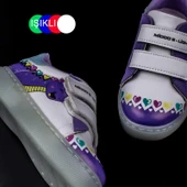 Trend Adımlar Lila Cute Monster Işıklı Çocuk Sneaker - 5