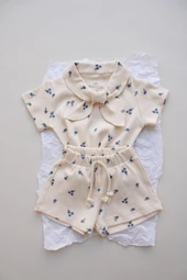 Blueberry Baskı Kaşkorse Yaka Bağlamalı Takım thumbnail 1