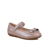 Trend Adımlar Pembe Parlak Fiyonklu Kız Çocuk Babet thumbnail 1